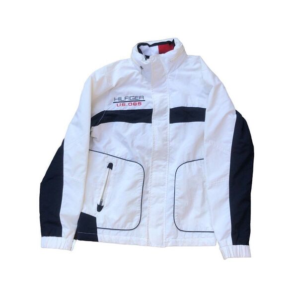 RARE 2013 Tommy Hilfiger Jacket Big Logo White Medium - Picture 2 of 13